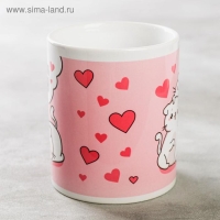 Кружка сублимация "Я без тебя не мяу" кошечки, 320 мл, с нанесением