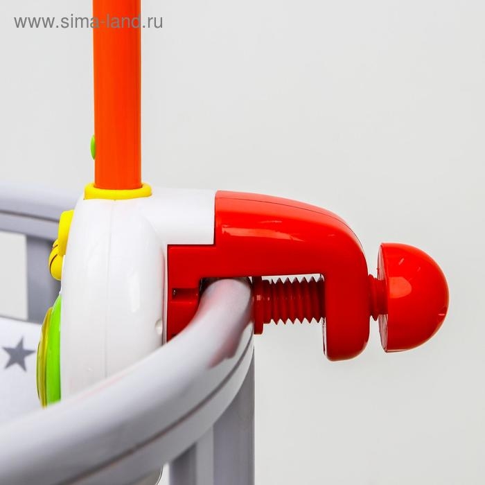 Мобиль музыкальный на кроватку &laquo;Зверята&raquo; с ночником, работает от батареек