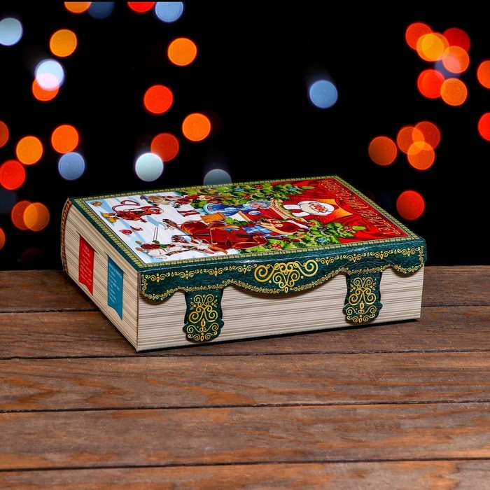 Новый год. Подарочная коробка "Квартет" 19 х 7 х 25 см.