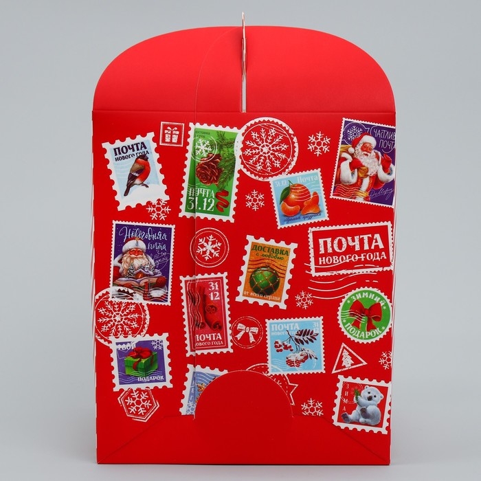 Складная коробка под маленький торт «Новогодний подарок», 15 х 15 х 18 см, Новый год Складная коробка под маленький торт «Новогодний подарок», 15 х 15 х 18 см, Новый год
