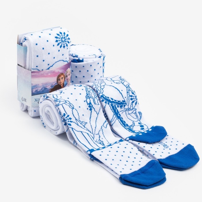 Колготки детские &laquo;Эльза и Анна&raquo; Холодное сердце, Дисней, рост 104-110 см