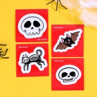 Хэллоуин. Игрушка заводная &laquo;Скелет&raquo;, с наклейками