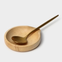 Подставка под ложку, 11,5&times;13,5&times;2,5 см, гевея