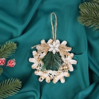 Украшение ёлочное "Венок ретро" 11х10 см Украшение ёлочное "Венок ретро" 11х10 см