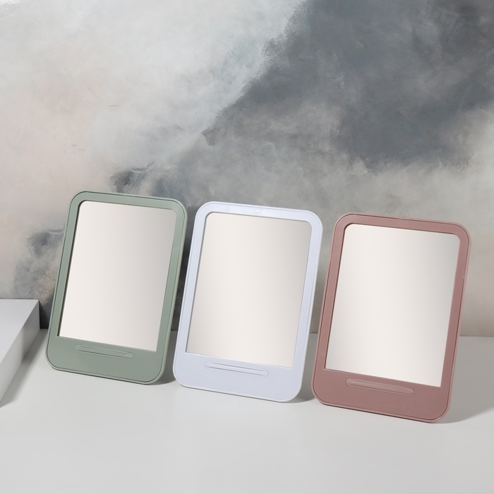 Зеркало настольное, зеркальная поверхность 11,5 × 15 см, цвет МИКС Зеркало настольное, зеркальная поверхность 11,5 × 15 см, цвет МИКС