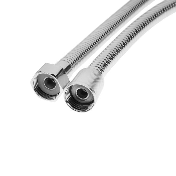 Душевой шланг ZEIN Z21PS, растягивающийся 150-200 см, гайки металл, нержавеющая сталь, хром Душевой шланг ZEIN Z21PS, растягивающийся 150-200 см, гайки металл, нержавеющая сталь, хром