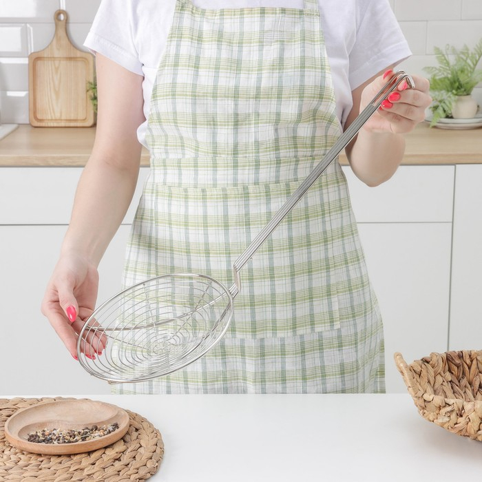 Шумовка для фритюра из нержавеющей стали, 53&times;20 см, толщина 3 мм, 201 марка стали