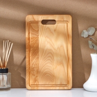 Подарочный набор деревянной посуды Adelica, доска разделочная, 2 лопатки, 29&times;18&times;1,8 см, масло в подарок 100 мл, берёза