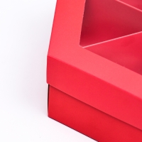 Менажница Красная, 18,5 х 18,5 х 5,5 см Менажница Красная, 18,5 х 18,5 х 5,5 см