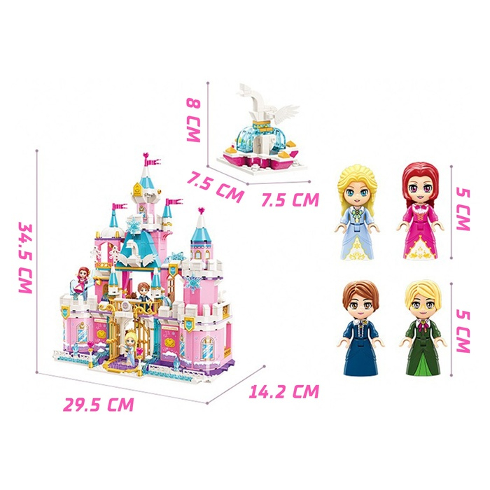 Конструктор Принцессы &laquo;Королевский замок&raquo;, 4 минифигуры и 801 деталь