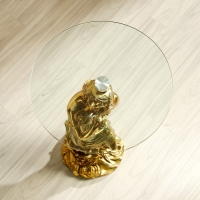 Стол декоративный "Девушка с распущенными волосами" золото 38х38х85 см Стол декоративный "Девушка с распущенными волосами" золото 38х38х85 см