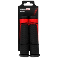 Грипсы Dream Bike, 125 мм, с барендами, цвет чёрный/красный Грипсы Dream Bike, 125 мм, с барендами, цвет чёрный/красный