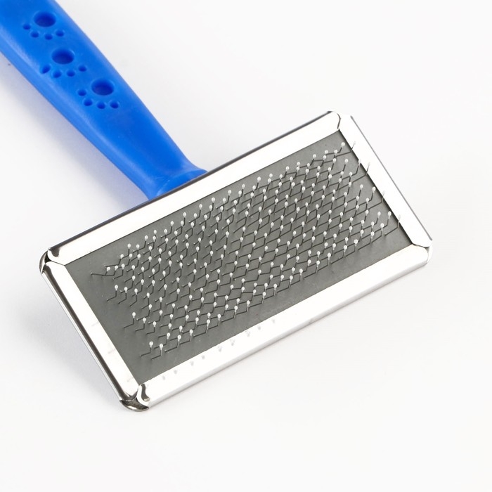 Пуходерка Пуходерка "Лапки" средняя с каплями, 9 х 12 см, синяя