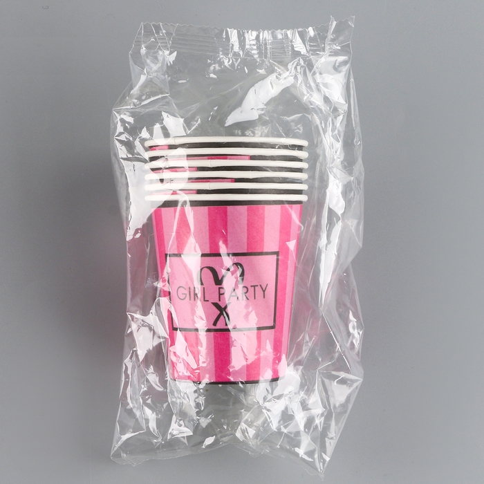 Стакан одноразовый бумажный Birthday secret, набор 6 шт, 250 мл Стакан одноразовый бумажный Birthday secret, набор 6 шт, 250 мл