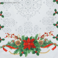 Дорожка на стол "Этель" Рождественский бал 40х147 +/-3см, 100% хлопок, саржа 190 гр/м2