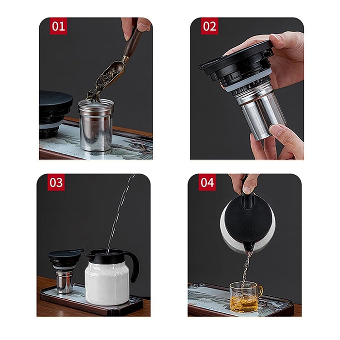 Термос- кувшин, 1 л, с ситечком, сохраняет тепло до 12 ч, белый