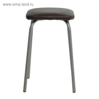 Табурет "Эконом" квадратный, Серебристый металлик/шоколад МИКС Табурет "Эконом" квадратный, Серебристый металлик/шоколад МИКС