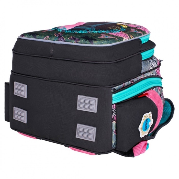 Рюкзак каркасный 39 х 29 х 17 см, Across 410, наполнение: мешок, пенал, серый/розовый ACR22-410-13