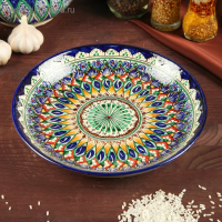 Ляган Риштанская Керамика "Узоры", 25 см, синий Ляган Риштанская Керамика "Узоры", 25 см, синий