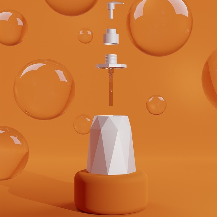 Дозатор для мыла &laquo;Призма&raquo;, 330 мл, цвет белый