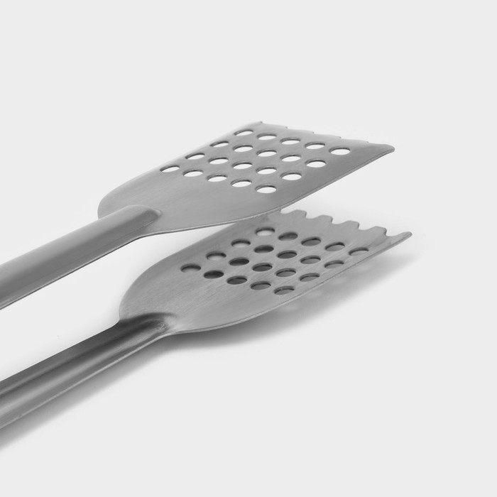 Щипцы кухонные Доляна, 22 см, цвет серебристый