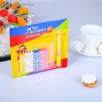 Свеча для торта (набор 12 свечей +1 музыкальная) Свеча для торта (набор 12 свечей +1 музыкальная)