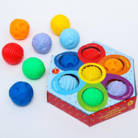 Набор развивающих тактильных мячиков &laquo;Цветочек&raquo;, с пищалкой, 7 шт, Крошка Я