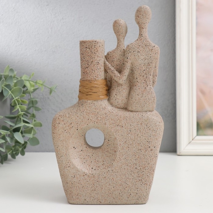 Сувенир полистоун вазон Сувенир полистоун вазон "Песочные люди. Сосуд любви" 24х14,5х6 см