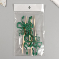 Новогодний топпер для творчества "Зелёная змея" 12.5 см (Новогодний набор 6 шт)