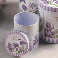 Банки жестяные для хранения сыпучих продуктов «Лаванда», 3 предмета: 400/1200/2250 мл, цвет фиолетовый Банки жестяные для хранения сыпучих продуктов «Лаванда», 3 предмета: 400/1200/2250 мл, цвет фиолетовый