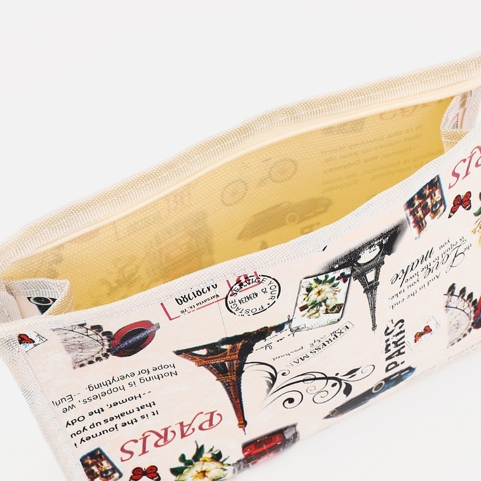 Косметичка на молнии, цвет бежевый