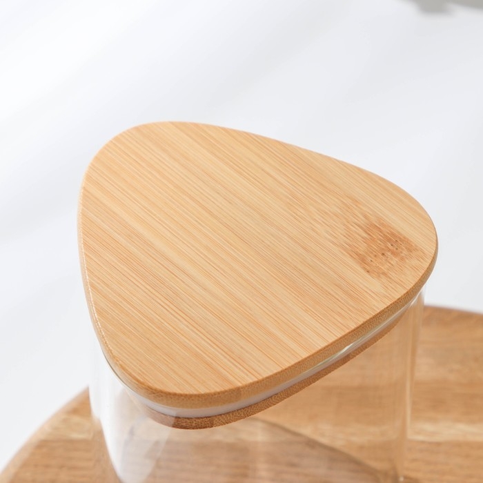 Банка стеклянная для сыпучих продуктов «Эко. Треугольник», 650 мл, 10×13 см Банка стеклянная для сыпучих продуктов «Эко. Треугольник», 650 мл, 10×13 см