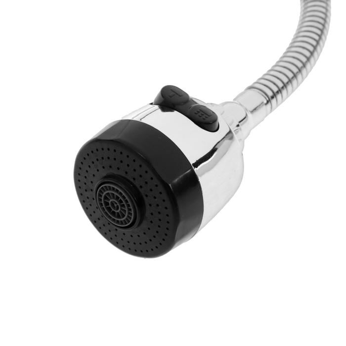 Смеситель для кухни Смеситель для кухни "ЦС-СМ" ЭМ902044, двухвентильный, на гайке, гибкий излив, хром