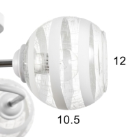 Люстра "Офелия" 3хЕ27 40Вт бело-хромовый 58х58х27 см BayerLux