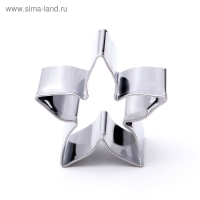 Набор форм для печенья Доляна &laquo;Лепестки розы&raquo;, 4 шт, цвет серебристый