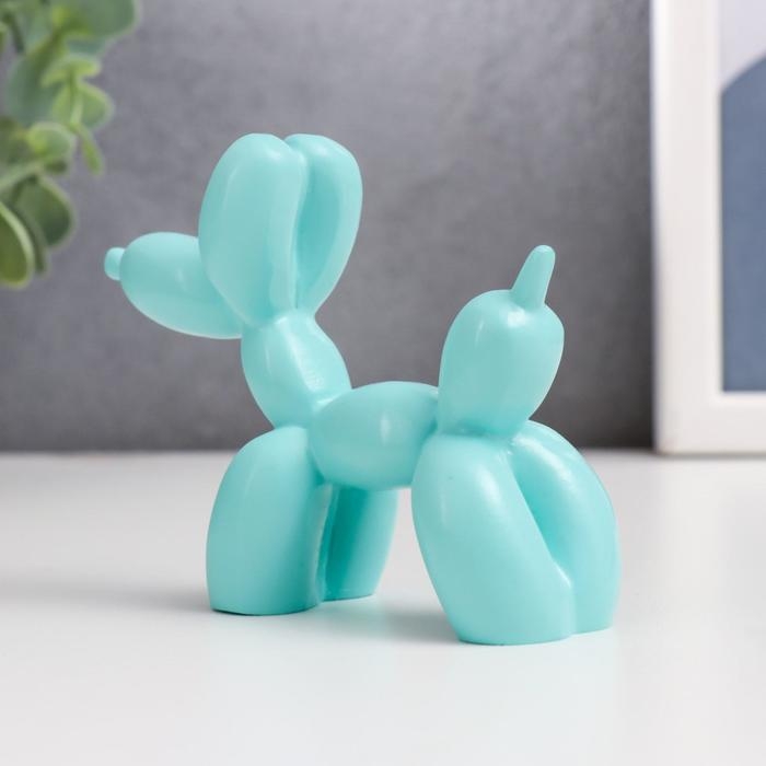 Сувенир полистоун Сувенир полистоун "Воздушный шарик - собачка" нежно-голубой 8х10х4 см