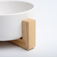 Миска керамическая на подставке 450 мл 13 х 5 см, белая Миска керамическая на подставке 450 мл 13 х 5 см, белая