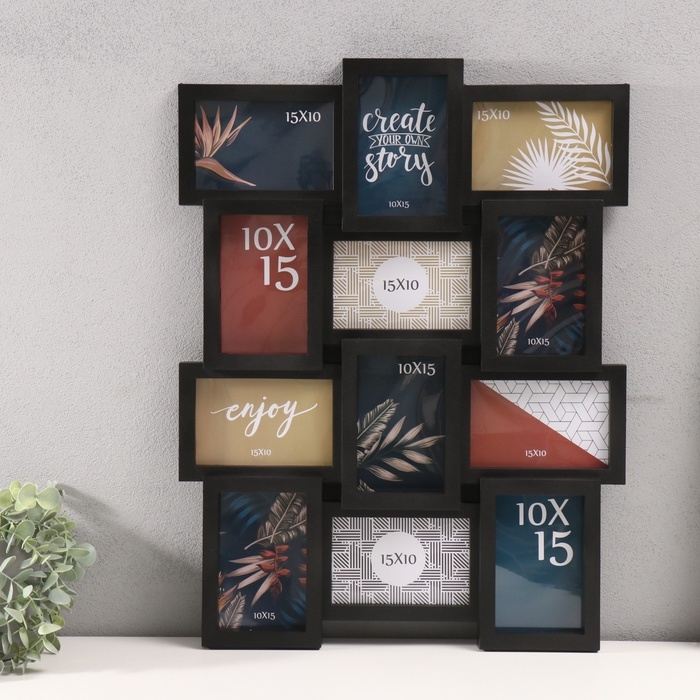 Фоторамка на 12 фото Фоторамка на 12 фото "Коллаж воспоминаний" 10х15 см (58,5х45 см)