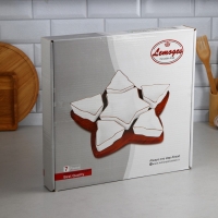 Менажница «Звезды», 5 шт: 200 мл, 1 шт: 500 мл, деревянное основание, фарфор, Иран Менажница «Звезды», 5 шт: 200 мл, 1 шт: 500 мл, деревянное основание, фарфор, Иран