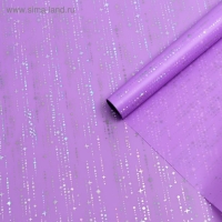 Пленка для цветов "Падающие звезды", 58 см х 5 м светло фиолетовый Пленка для цветов "Падающие звезды", 58 см х 5 м светло фиолетовый
