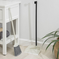 Веник с совком &laquo;Ленивка&raquo;, 19,5&times;25&times;90 см, цвет бежевый