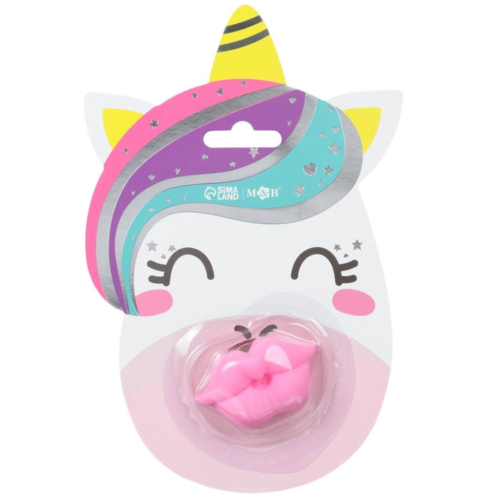 Соска - пустышка силиконовая ортодонтическая &laquo;Единорог&raquo;, от 0 мес., цвет розовый