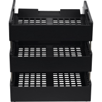 Набор лотков для бумаг горизонтальных Стамм STRONG, 3 штуки, на металлических стержнях, чёрный Набор лотков для бумаг горизонтальных Стамм STRONG, 3 штуки, на металлических стержнях, чёрный