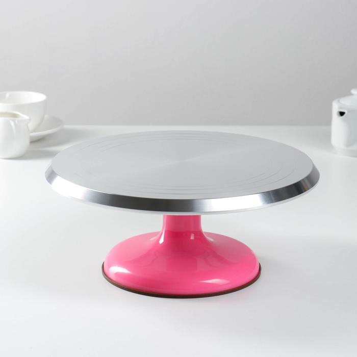 Подставка для торта вращающаяся &laquo;Лазурь&raquo;, d=31 см, цвет МИКС