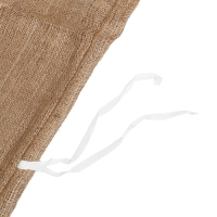 Мешок джутовый, 45 &times; 60 см, плотность 315 г/м&sup2;, плетение 46 &times; 40 нитей, с завязками