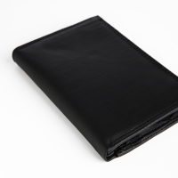Портмоне мужское без застёжки, 3 в 1, отдел автодокументов, паспорта, карт, купюр, цвет чёрный Портмоне мужское без застёжки, 3 в 1, отдел автодокументов, паспорта, карт, купюр, цвет чёрный