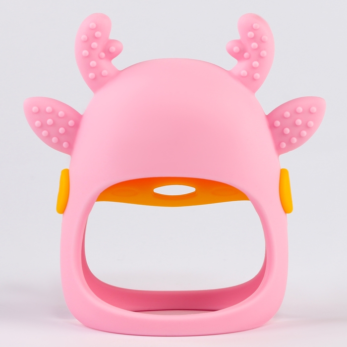 Прорезыватель для зубов «Оленёнок», силиконовый, цвет розовый Прорезыватель для зубов «Оленёнок», силиконовый, цвет розовый