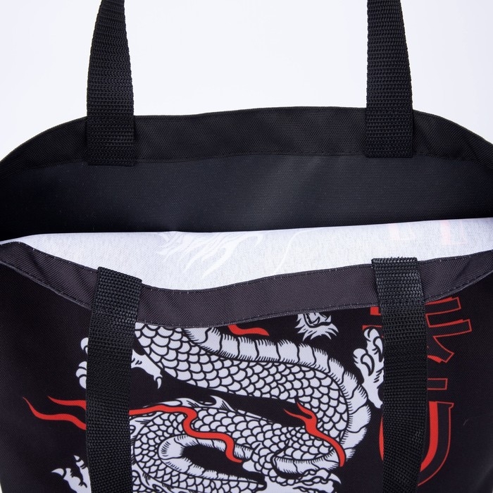 Шопер «Дракон» 35 х 0,5 х 40, отд без молнии, без подклада, чёрный Шопер «Дракон» 35 х 0,5 х 40, отд без молнии, без подклада, чёрный