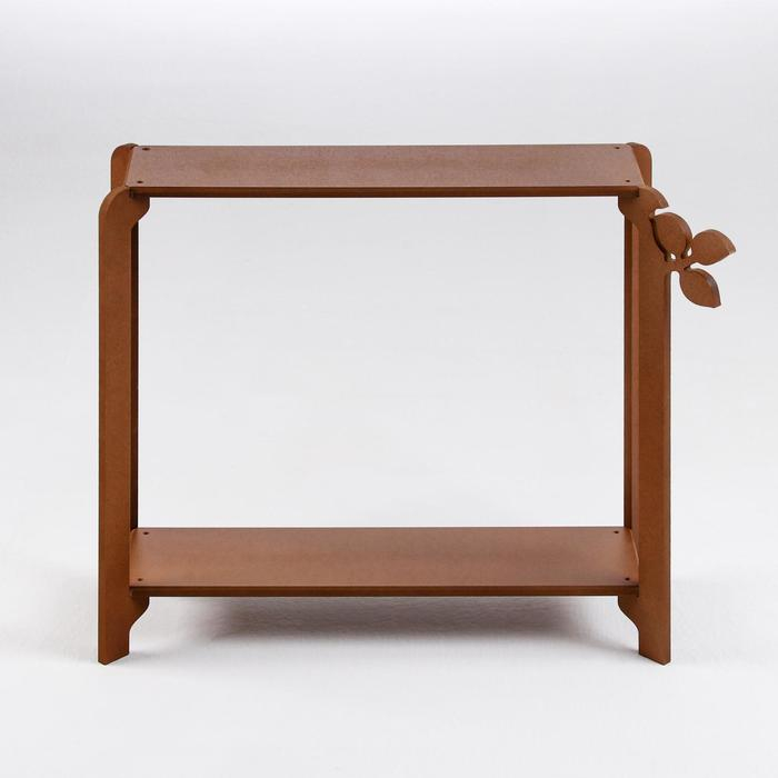 Полка для цветов двухъярусная Полка для цветов двухъярусная "Флора" 49х59х23 см, Орех