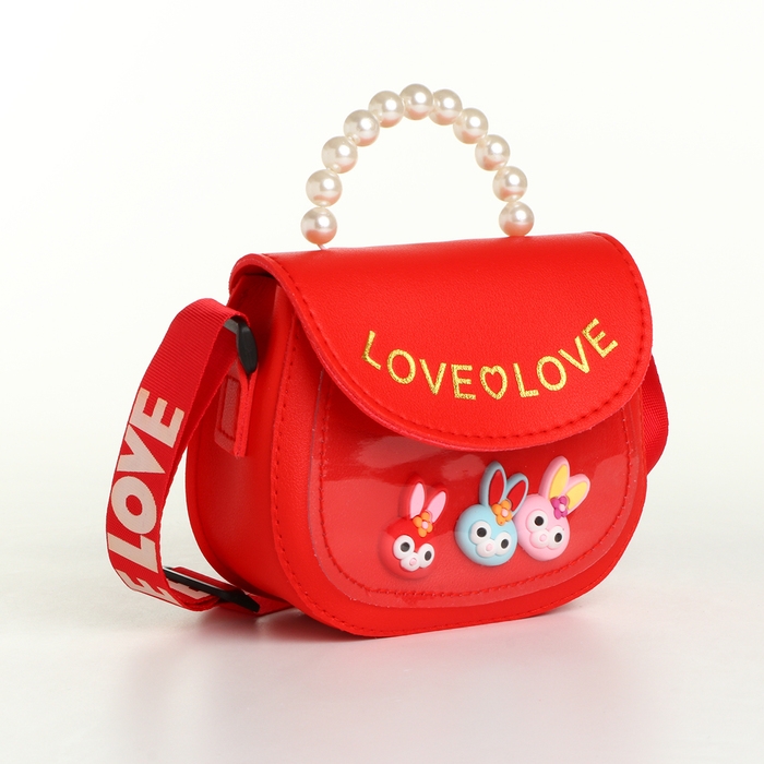 Сумка детская для девочки на клапане &laquo;Выбражулька&raquo;, цвет красный